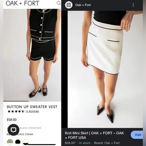 OAK+FORT Set-Black/Cream